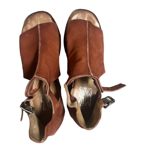 ✅Miz Mooz Leather Wedge Sandals Gloria Brick Sz 40 - Picture 4 of 9